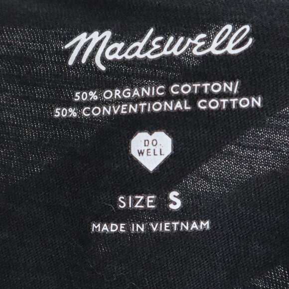 Madewell Black V-Neck Cotton Tee (Size S) - Picture 3 of 3